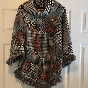 Italian made poncho-sweater